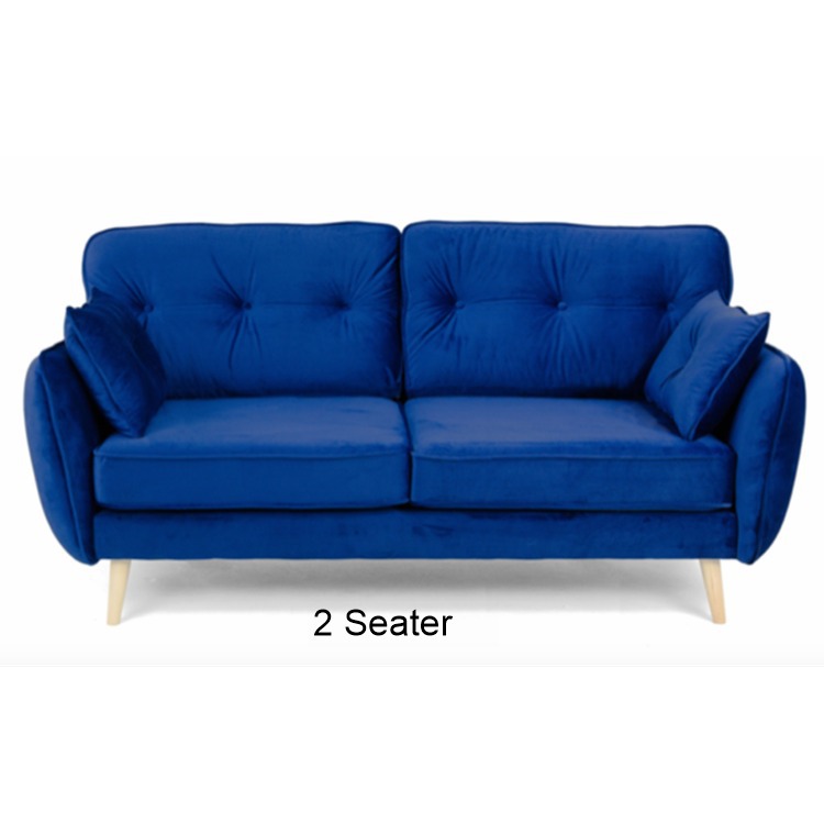 velvet 2 seater sofa